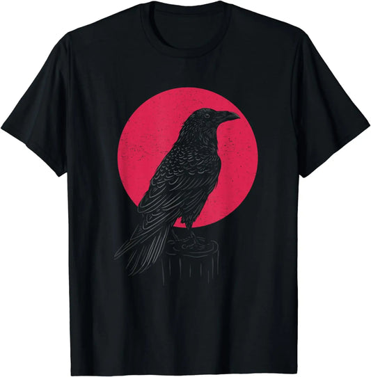 Viking Raven T Shirt Crow Witchcraft Occult Pagan Crow Lover T-Shirt