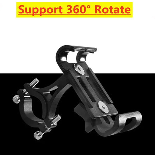 360 Rotate Metal Motorcycle Bicycle Phone Holder Aluminum Alloy