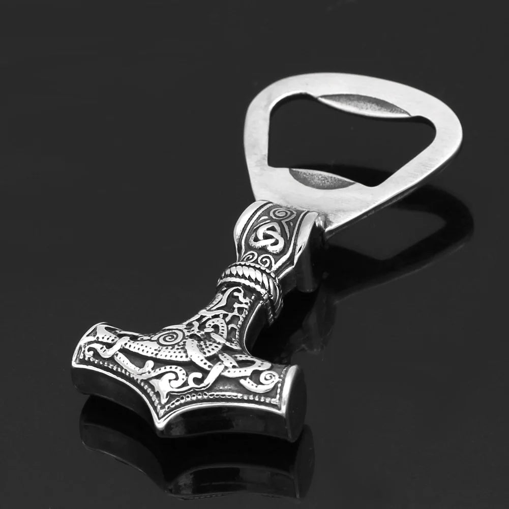 Fashion Vintage Nordic Viking Thor's Hammer Bottle Opener Punk