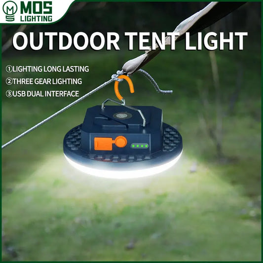 MOSLIGHTING Camping Tent Light USB Rechargeable Lantern Portable