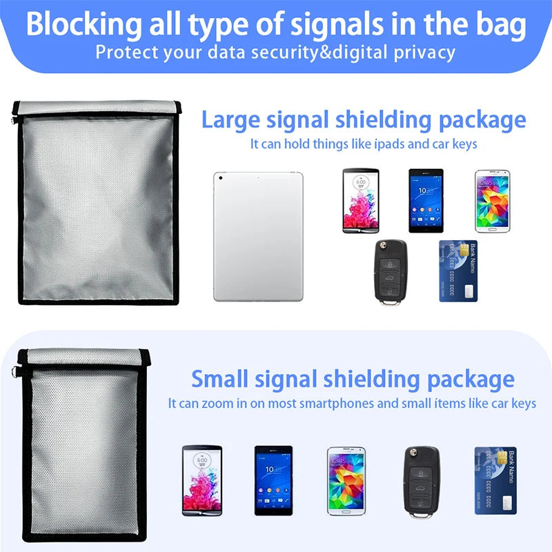 Fireproof Waterproof Faraday Bag Anti-Hacking Signal Blocker Storage