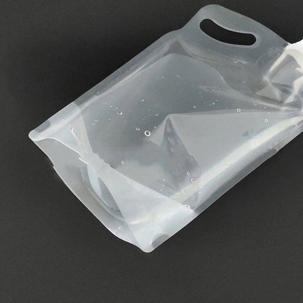 Outdoor Portable 2L Transparent Collapsible Water Bag Camping Hiking