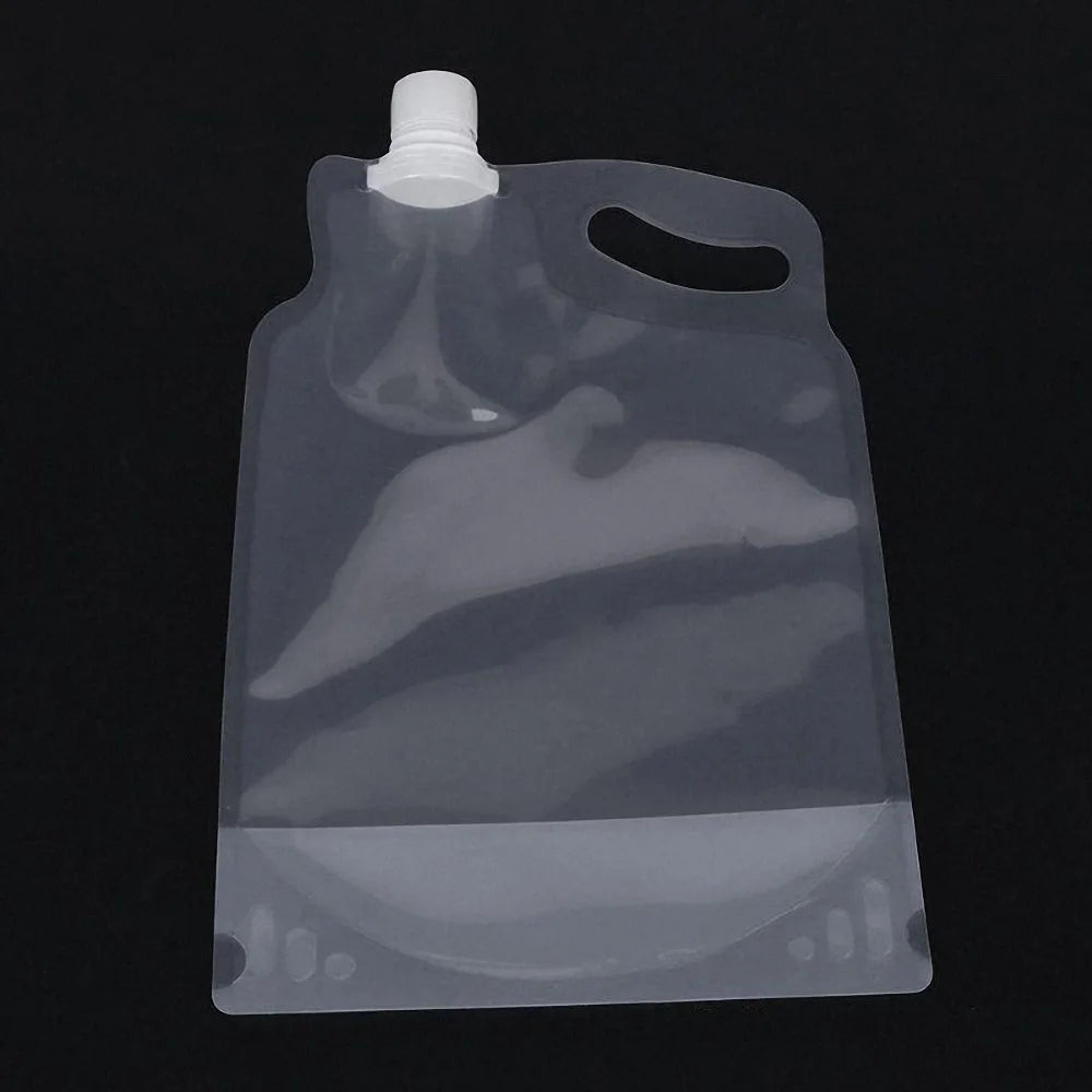 Outdoor Portable 2L Transparent Collapsible Water Bag Camping Hiking