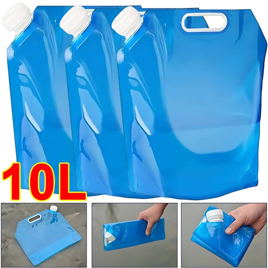 5/10L Camping Water Bag Portable Folding Water Bucket Large Water