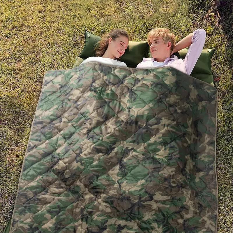 Camouflage Camping Quilt Portable Camping Accessories Picnic Warm