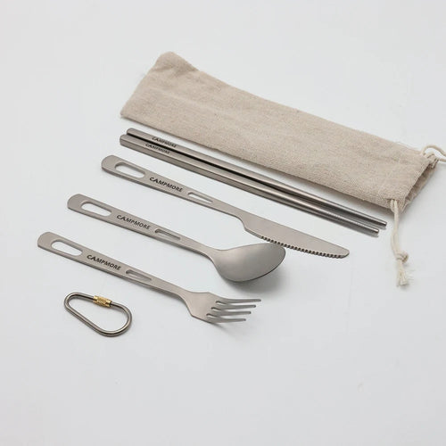 Titanium Tableware Ultralight Outdoor Portable Knife Fork Spoon