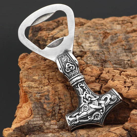 Fashion Vintage Nordic Viking Thor's Hammer Bottle Opener Punk