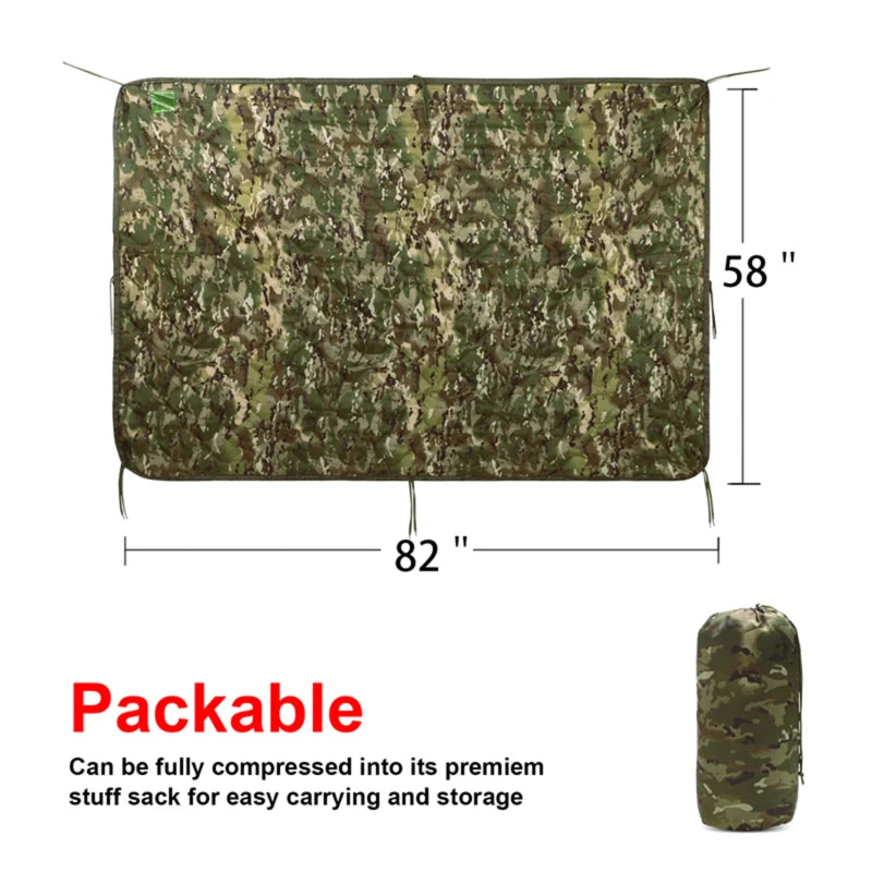 Camouflage Camping Quilt Portable Camping Accessories Picnic Warm