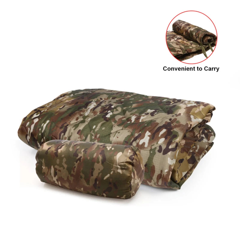 Camouflage Camping Quilt Portable Camping Accessories Picnic Warm