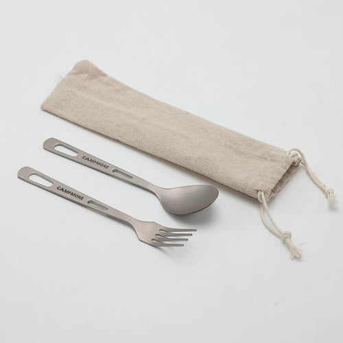 Titanium Tableware Ultralight Outdoor Portable Knife Fork Spoon