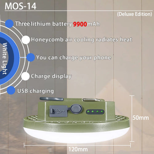 MOSLIGHTING Camping Tent Light USB Rechargeable Lantern Portable