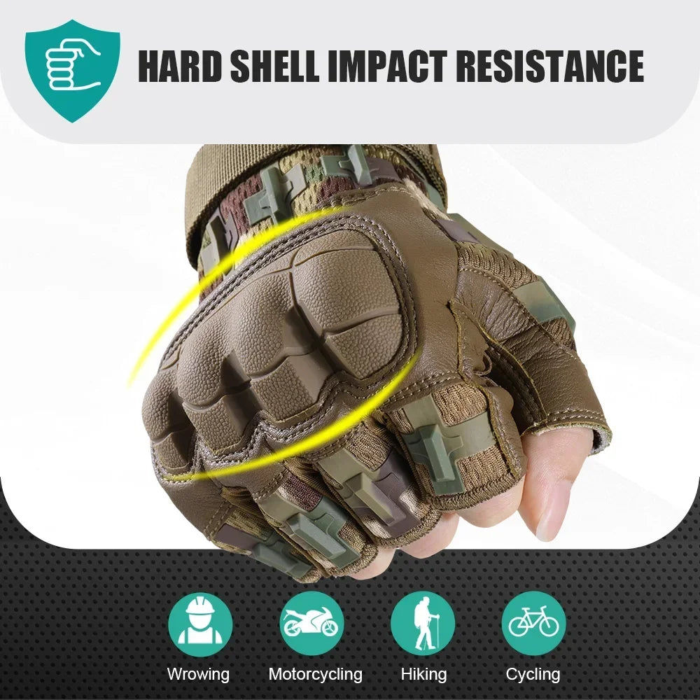 Fingerless Gloves for Tactical Breathable Half Finger Gloves Sports