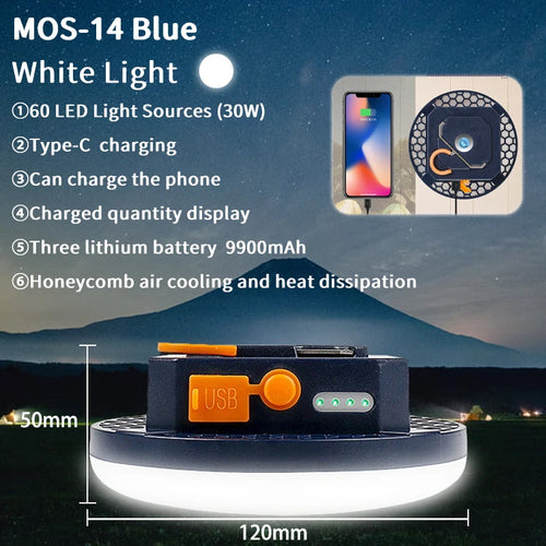 MOSLIGHTING Camping Tent Light USB Rechargeable Lantern Portable