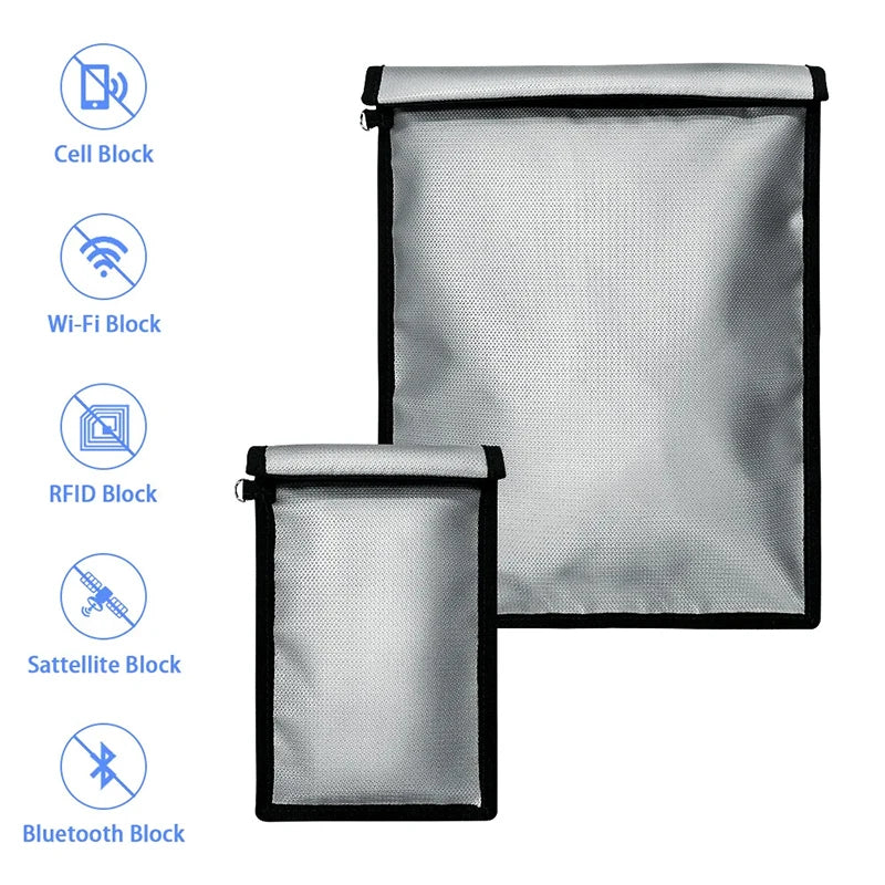 Fireproof Waterproof Faraday Bag Anti-Hacking Signal Blocker Storage