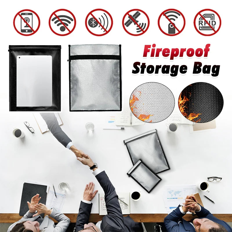 Fireproof Waterproof Faraday Bag Anti-Hacking Signal Blocker Storage