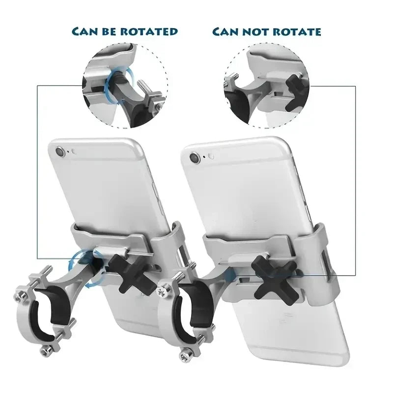 360 Rotate Metal Motorcycle Bicycle Phone Holder Aluminum Alloy