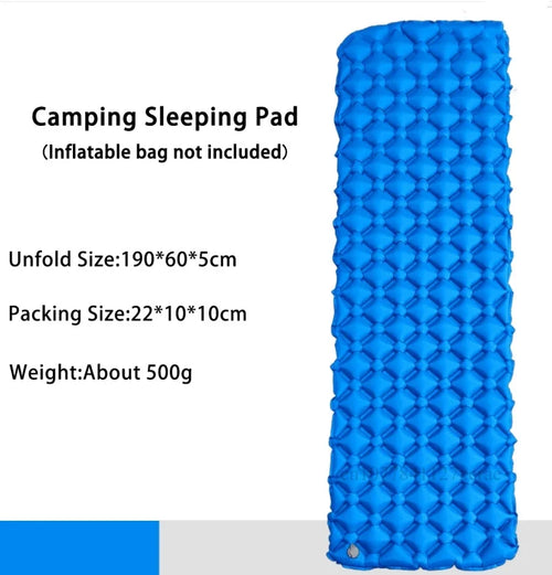 Camping Outdoor Single Inflatable Mat Nylon TPU Waterproof