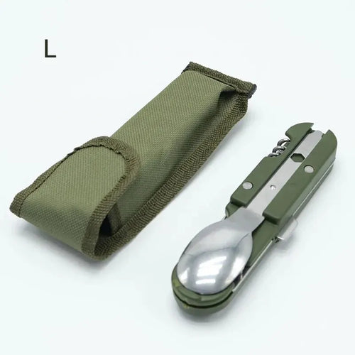 Camping Cutlery Stainless Steel Folding Knife Fork Spoon Portable