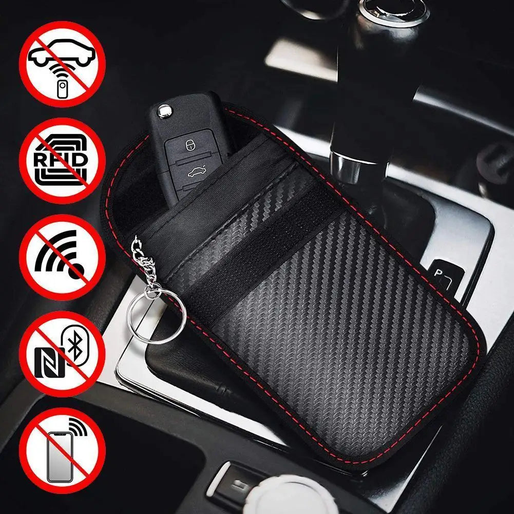 Car Key Signal Blocker Case Faraday Cage Fob Pouch Keyless Blocking