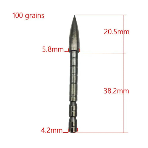 12PCS 4.2 mm Arrow Head DIY 80 100 120 Grain BP Tip For ID