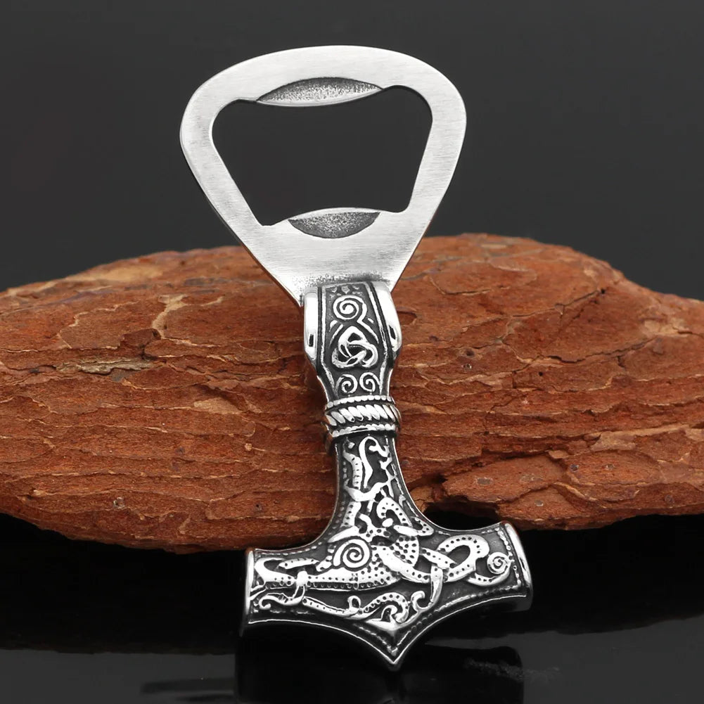 Fashion Vintage Nordic Viking Thor's Hammer Bottle Opener Punk