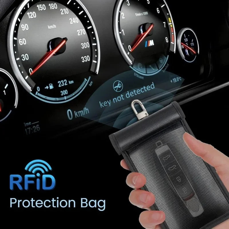 4 Pcs Faraday Bag RFID Signal Blocking Key Bag Wallet Cage Fireproof