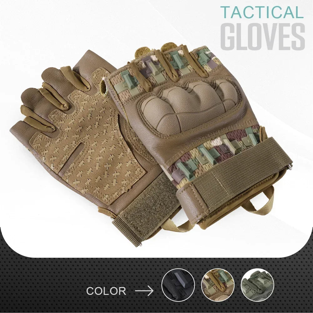 Fingerless Gloves for Tactical Breathable Half Finger Gloves Sports