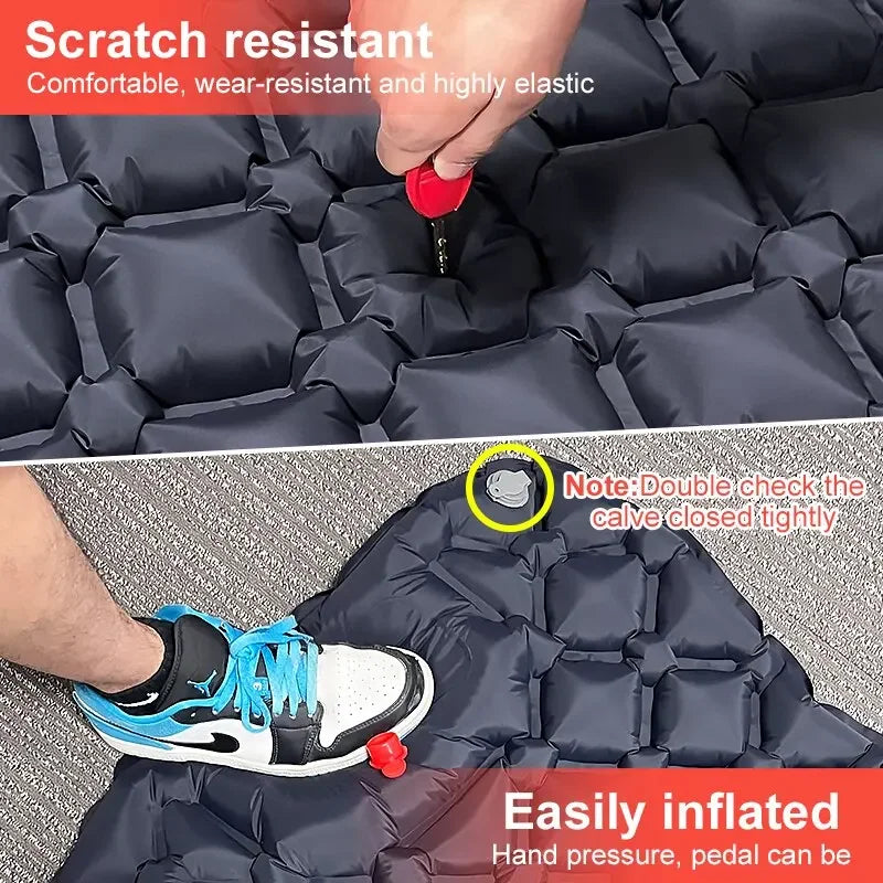 Outdoor Portable Camping Sleeping Pad Ultralight Inflatable Mattress