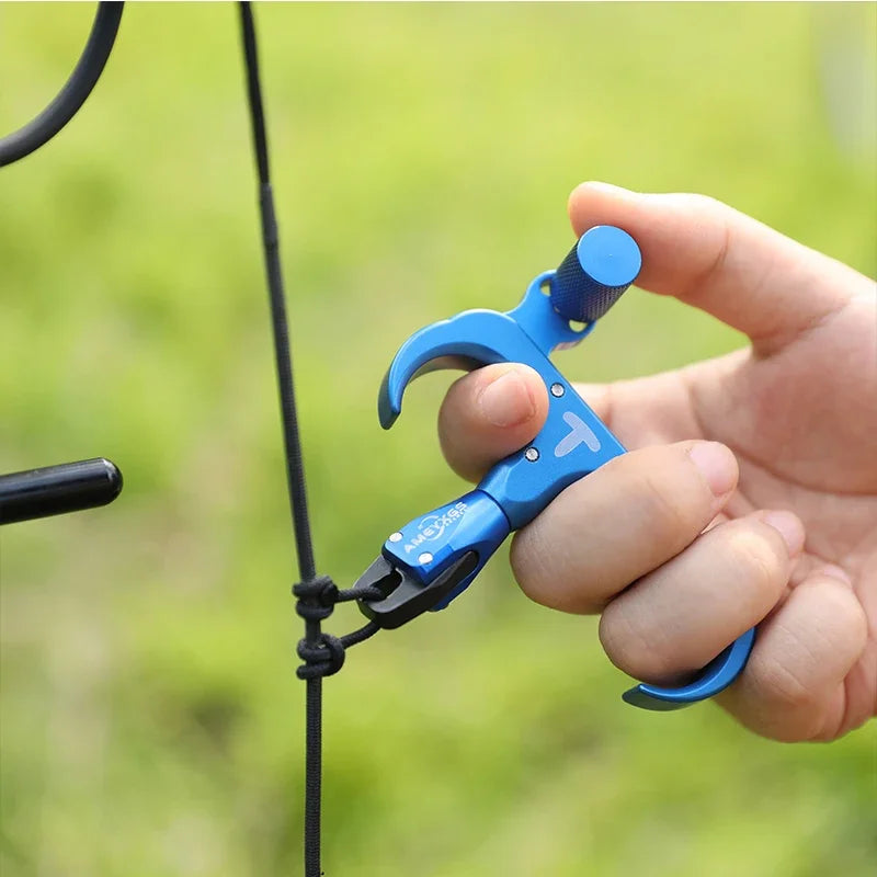 3 Finger Archery Release Compound Bow Release 360° Rotation Head