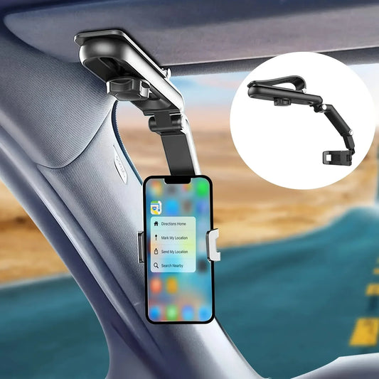 1pc Car Phone Holder, Multifunctional 360 Degree Rotating Rearview