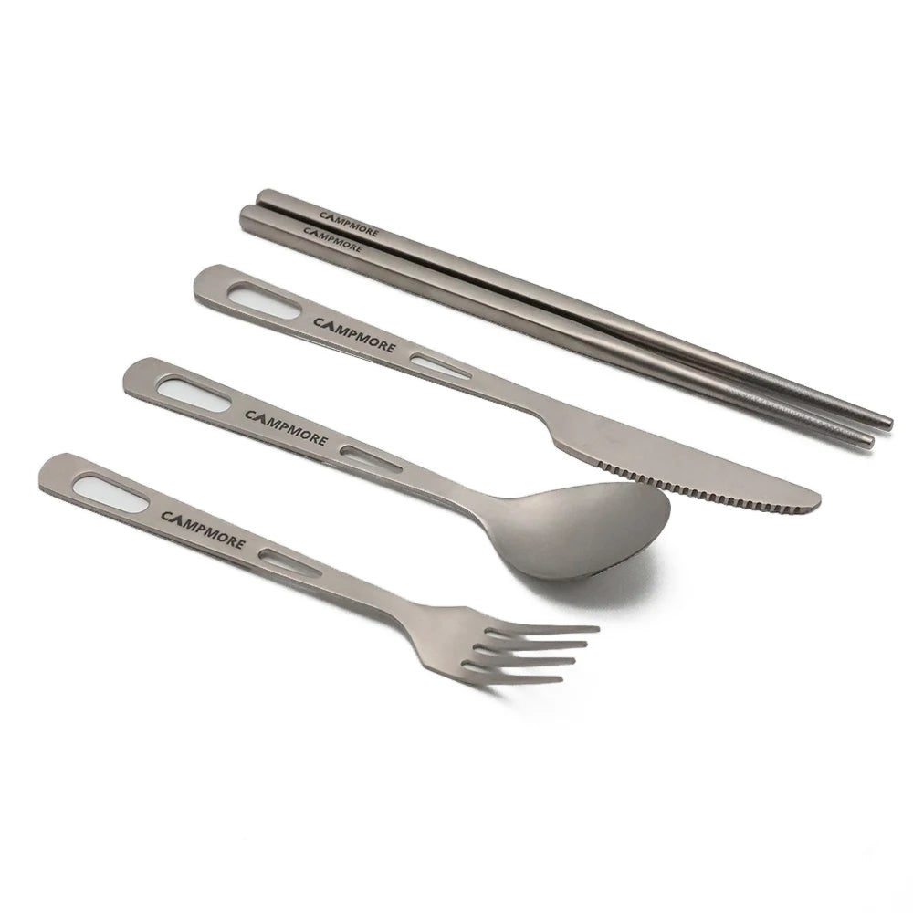 Titanium Tableware Ultralight Outdoor Portable Knife Fork Spoon