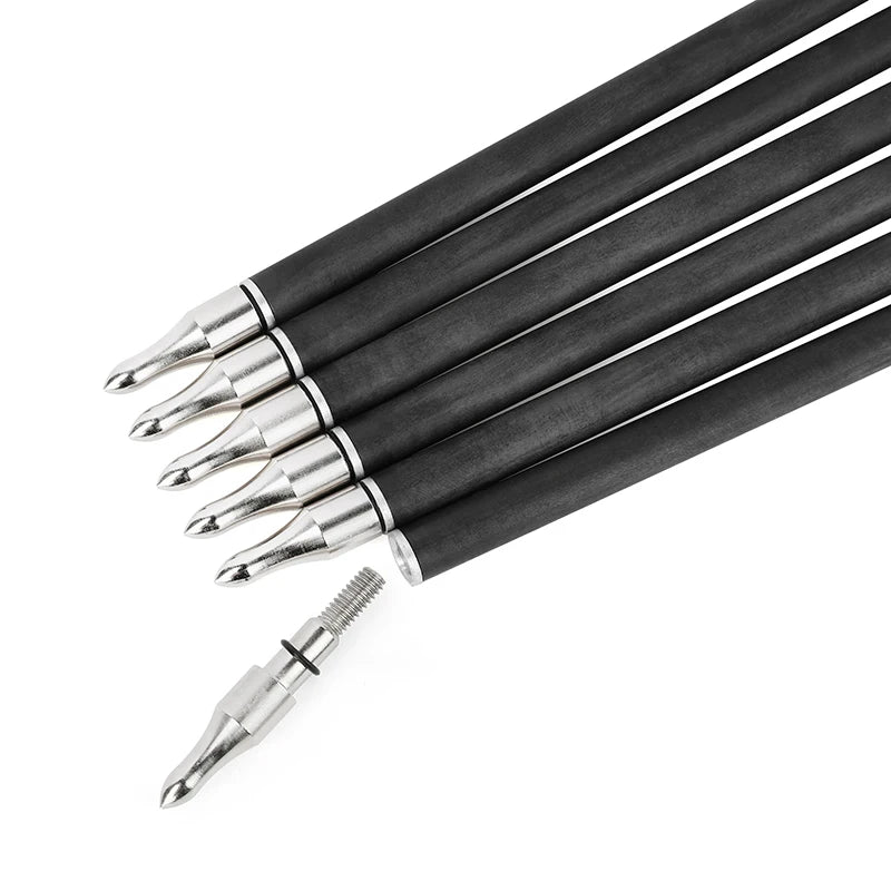 6/12pcs Pure Carbon Arrow ID6.2mm Spine 250 300 350 400 500 600