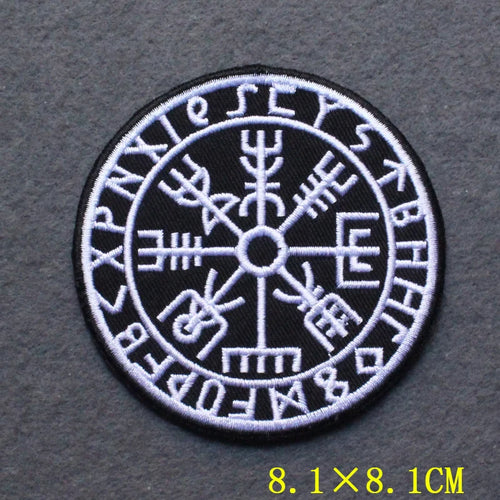 Iron on Patch Viking Patch Embroidered Patches On Clothes Runes Badges