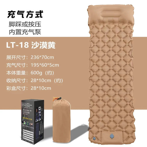 Outdoor Portable Camping Sleeping Pad Ultralight Inflatable Mattress