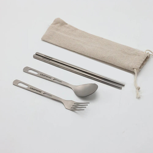 Titanium Tableware Ultralight Outdoor Portable Knife Fork Spoon