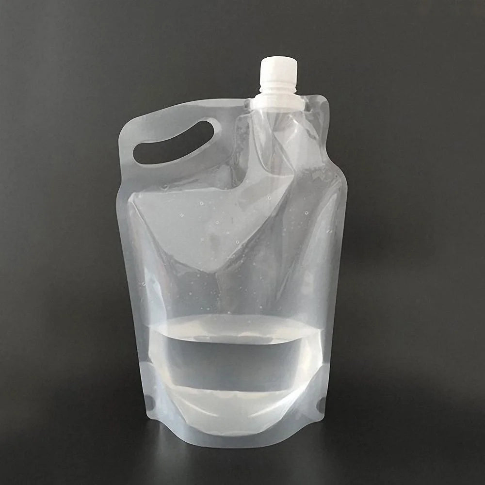 Outdoor Portable 2L Transparent Collapsible Water Bag Camping Hiking