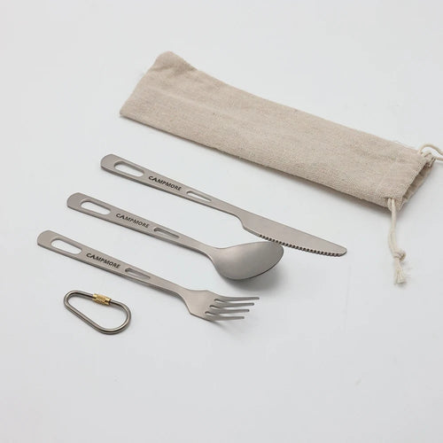 Titanium Tableware Ultralight Outdoor Portable Knife Fork Spoon