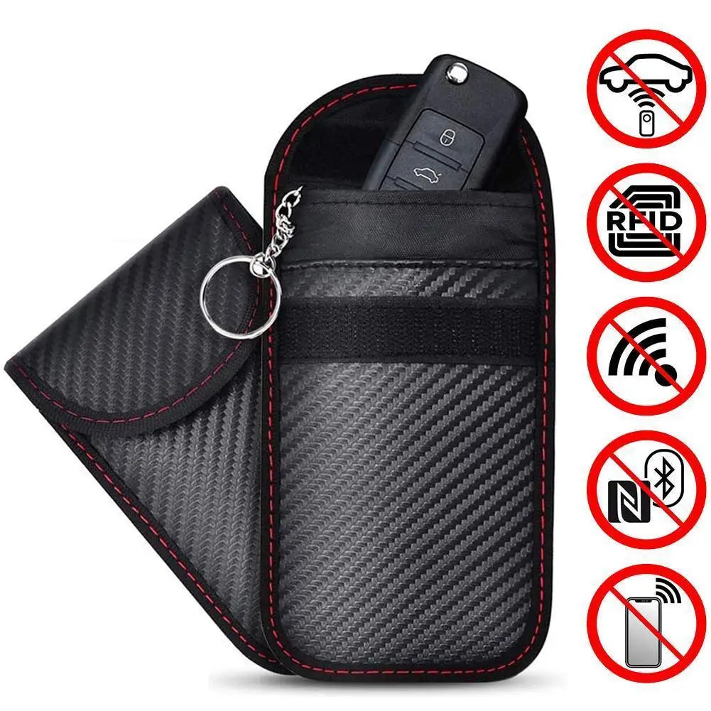 Car Key Signal Blocker Case Faraday Cage Fob Pouch Keyless Blocking