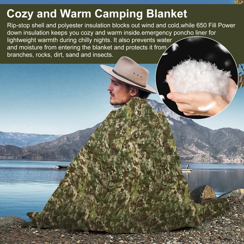 Camouflage Camping Quilt Portable Camping Accessories Picnic Warm