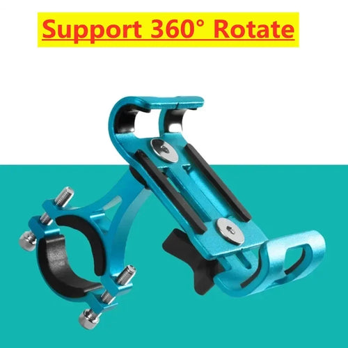 360 Rotate Metal Motorcycle Bicycle Phone Holder Aluminum Alloy