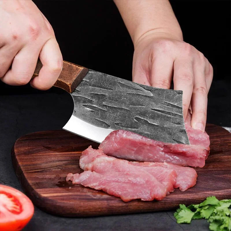 Forged Stainless Steel Boning Knife Cutter Kitchen Butcher Tool